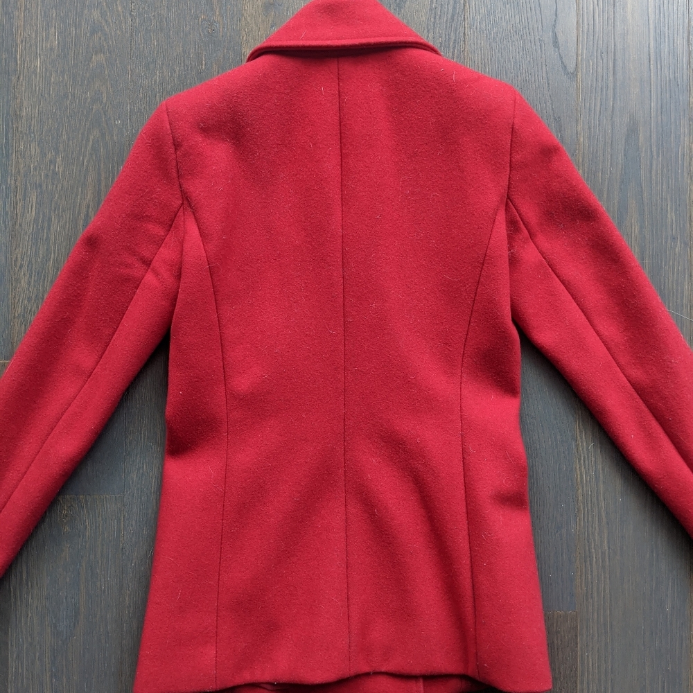 Michael Kors Red Wool Double-breasted Pea Coat - Picture 8 of 11